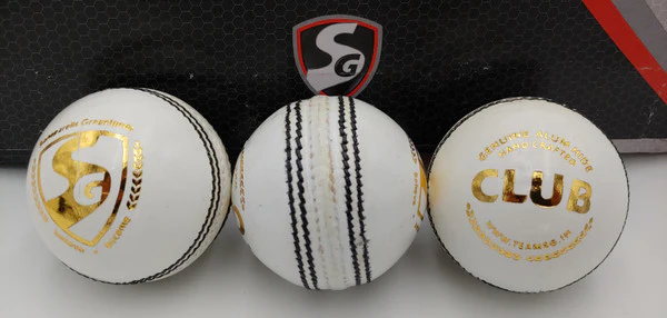 SG  Club Cricket Ball - WHITE - Senior Size (Pack of 1) - Image 4