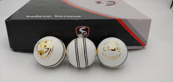 SG  Club Cricket Ball - WHITE - Senior Size (Pack of 1) - Image 5