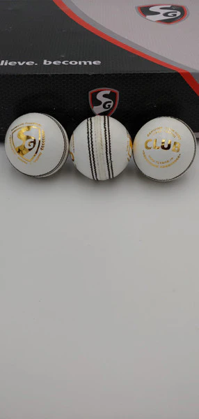 SG  Club Cricket Ball - WHITE - Senior Size (Pack of 1) - Image 6