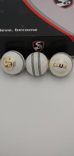 SG  Club Cricket Ball - WHITE - Senior Size (Pack of 1) - Image 7