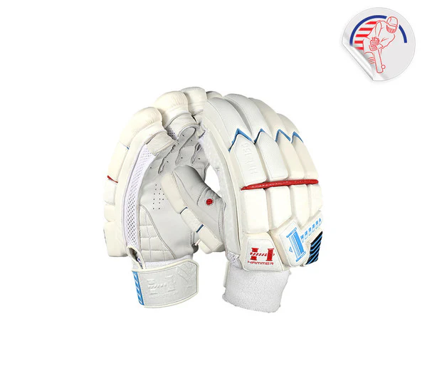 Hammer HEL 156 Batting Gloves - White - Image 2
