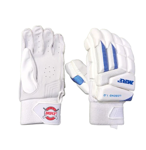 MRF Legend 1.0 Batting Gloves- Blue/White (UK Model 4) - Image 2