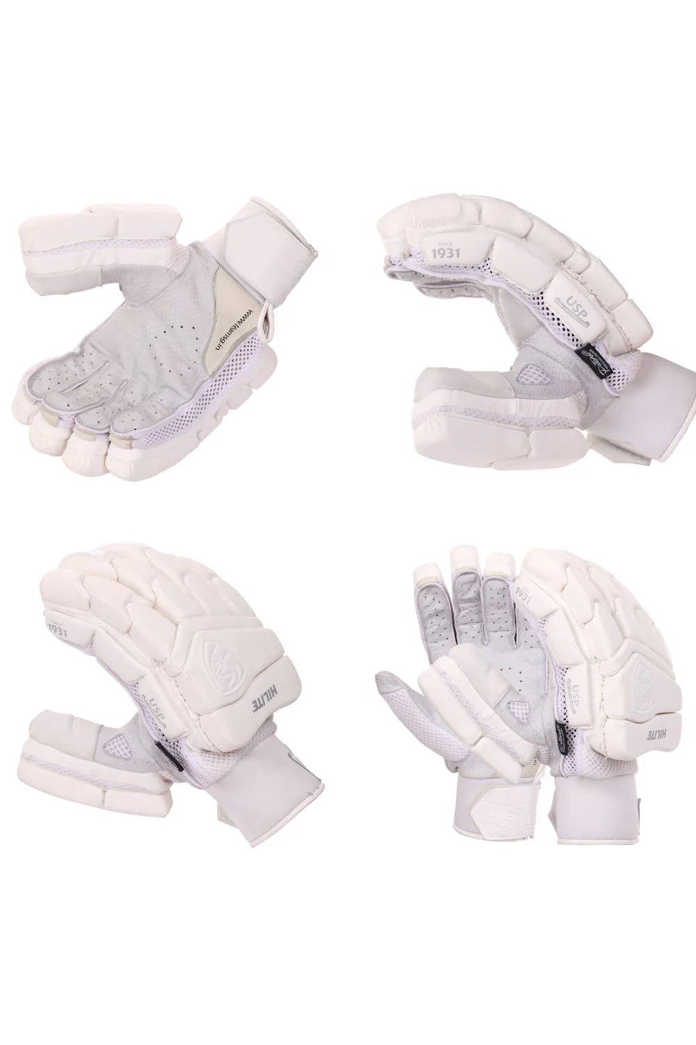 SG HILITE WHITE Batting Gloves 2025 - Image 2