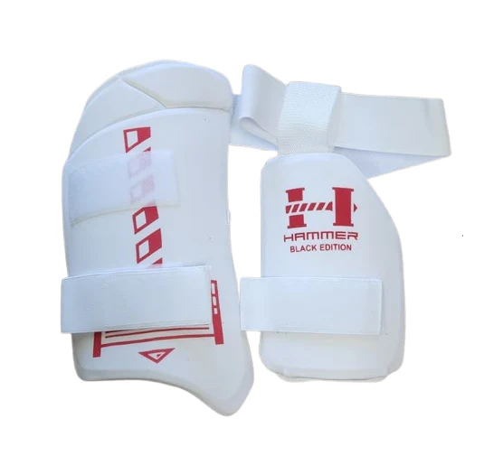 Hammer Black Edition Combo Thigh Guard - White/Red - Image 3