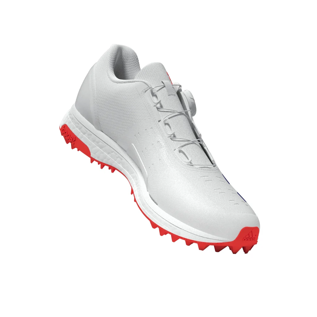 Adidas 22YDS Boost Cricket Shoes (Orange and Blue) - Image 4