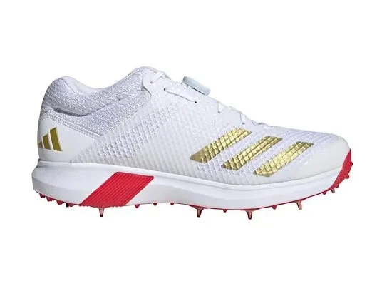 Adidas Adipower Vector MID Gold Met Cricket Shoes 2025 - Image 3