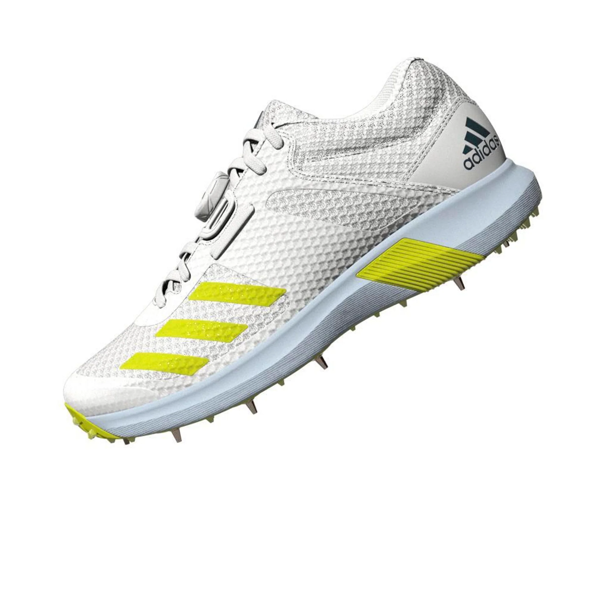 Adidas Adipower Vector MID White Yellow Cricket Shoes - Image 11
