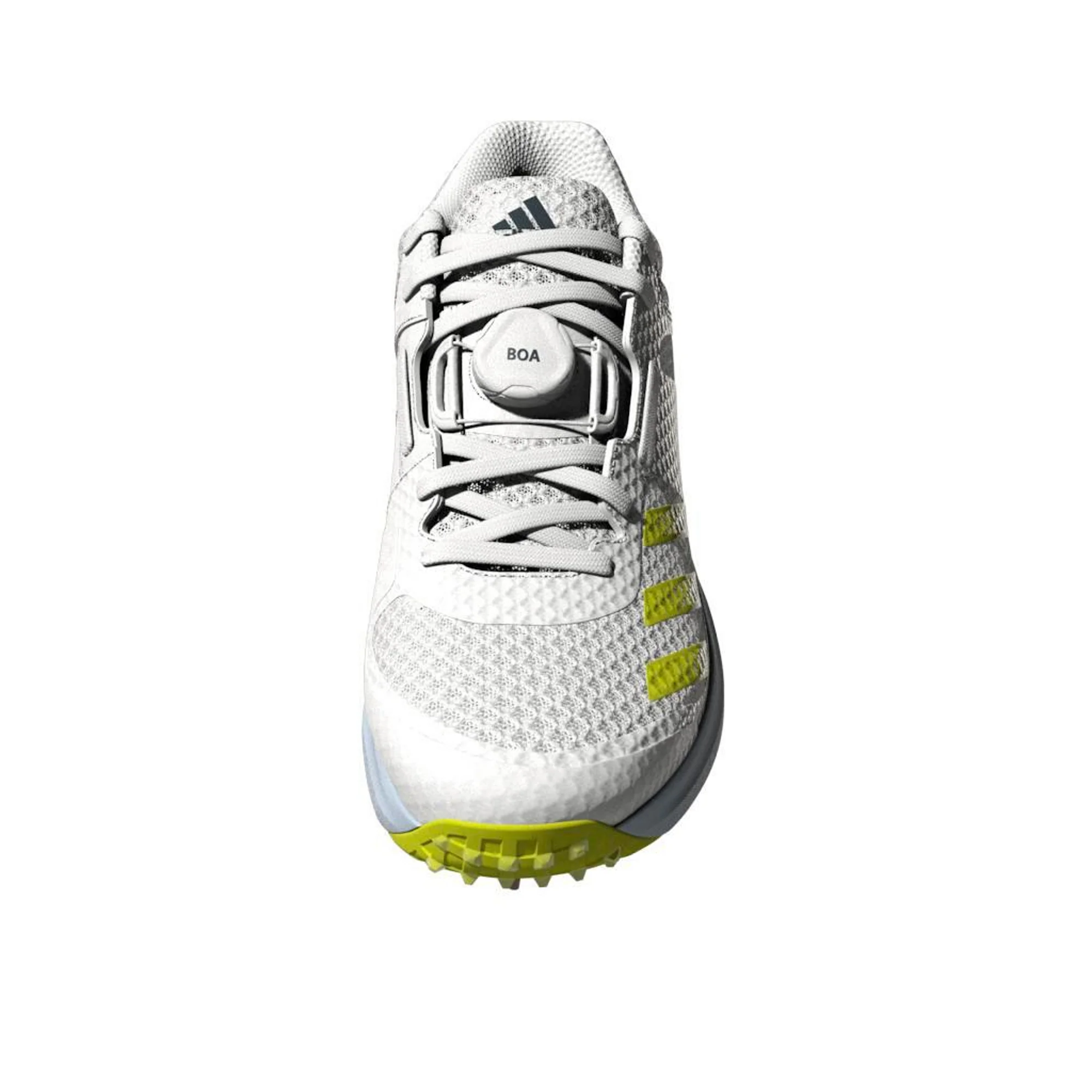 Adidas Adipower Vector MID White Yellow Cricket Shoes - Image 13