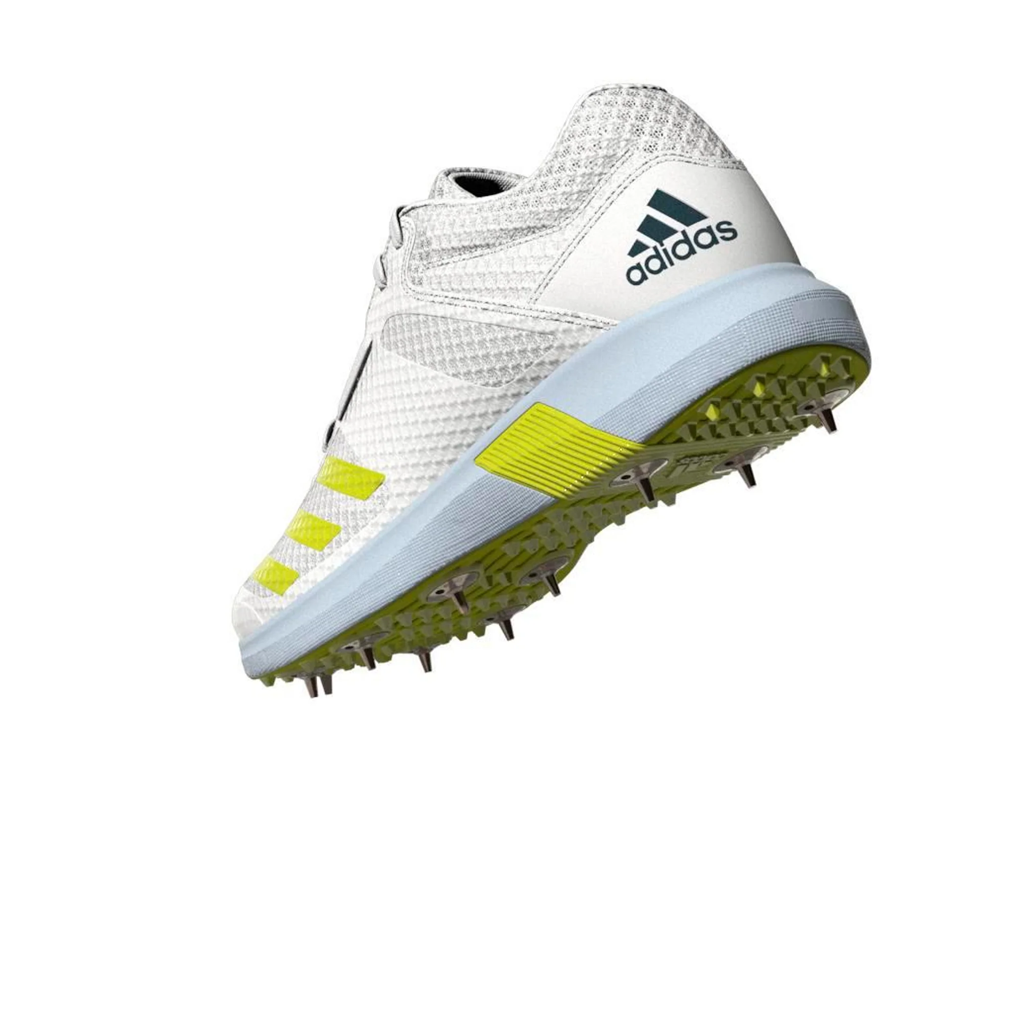 Adidas Adipower Vector MID White Yellow Cricket Shoes - Image 17