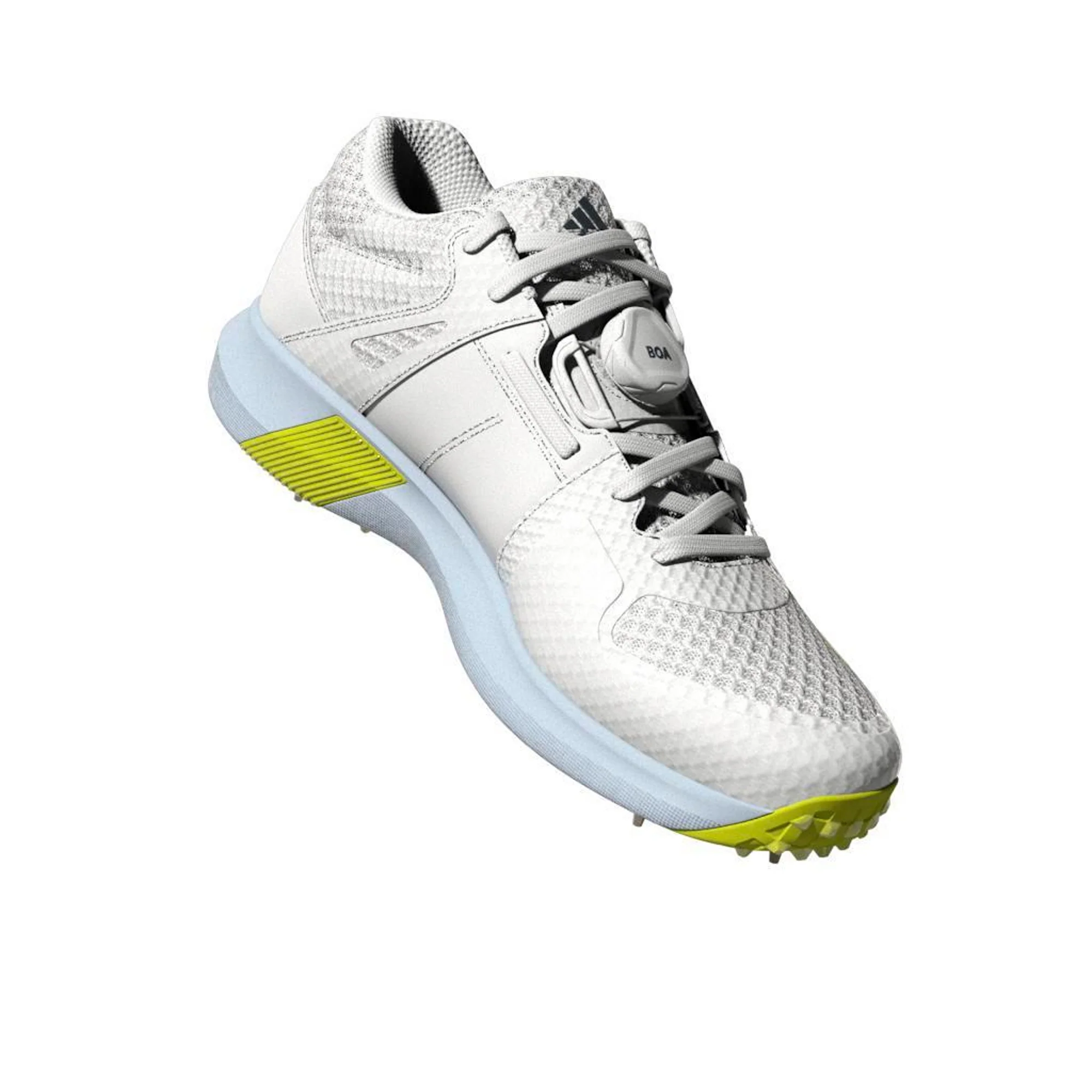 Adidas Adipower Vector MID White Yellow Cricket Shoes - Image 18