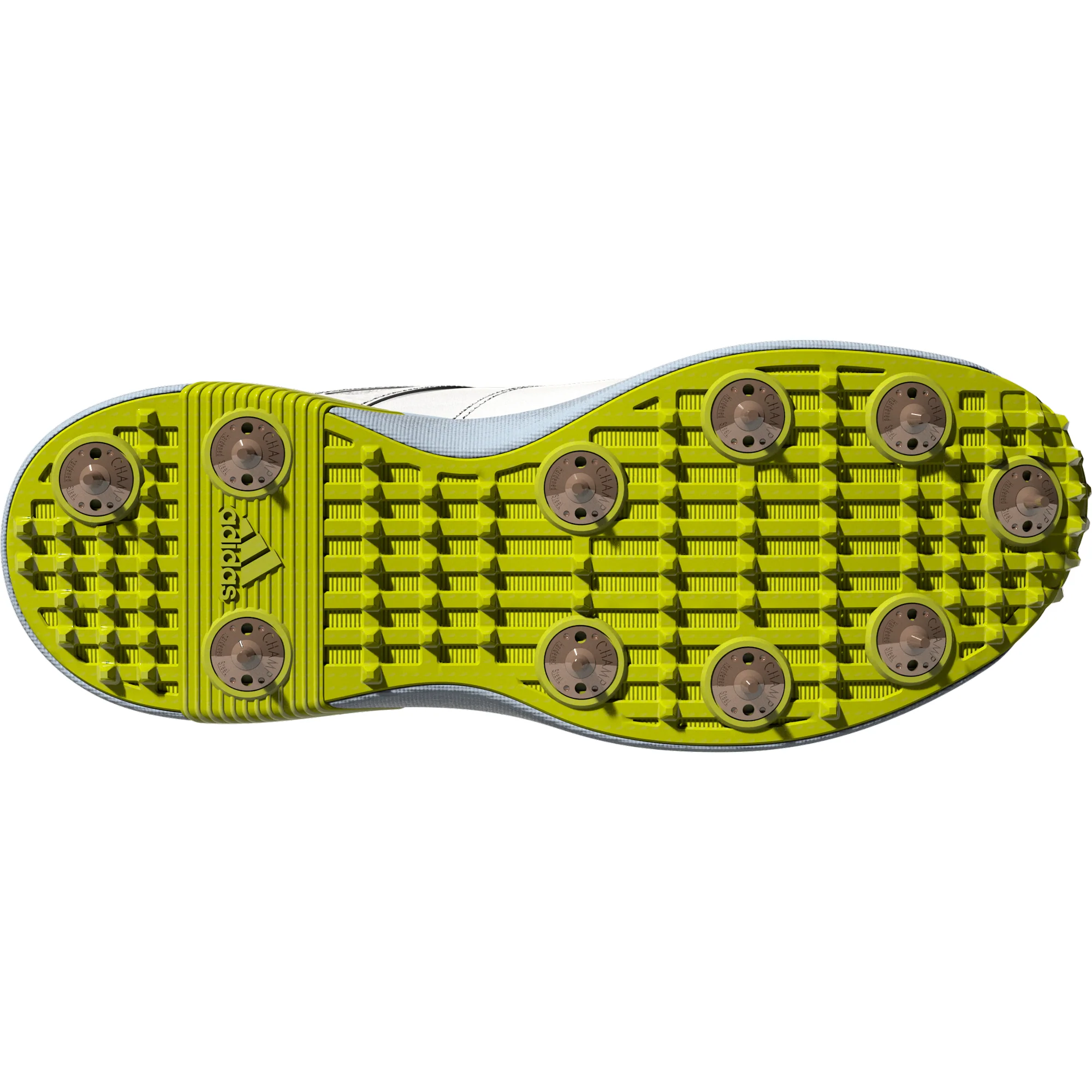 Adidas Adipower Vector MID White Yellow Cricket Shoes - Image 19