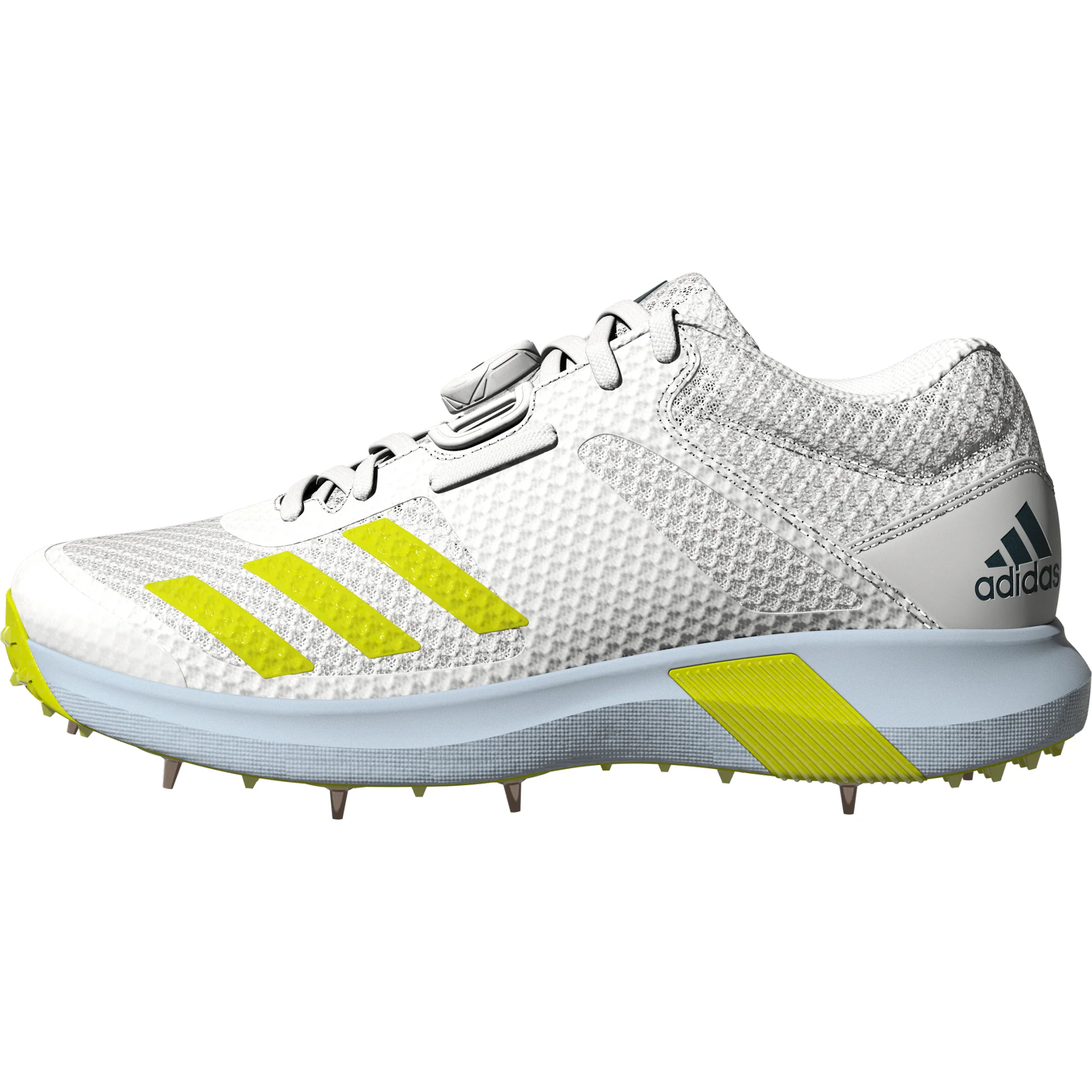 Adidas Adipower Vector MID White Yellow Cricket Shoes - Image 20