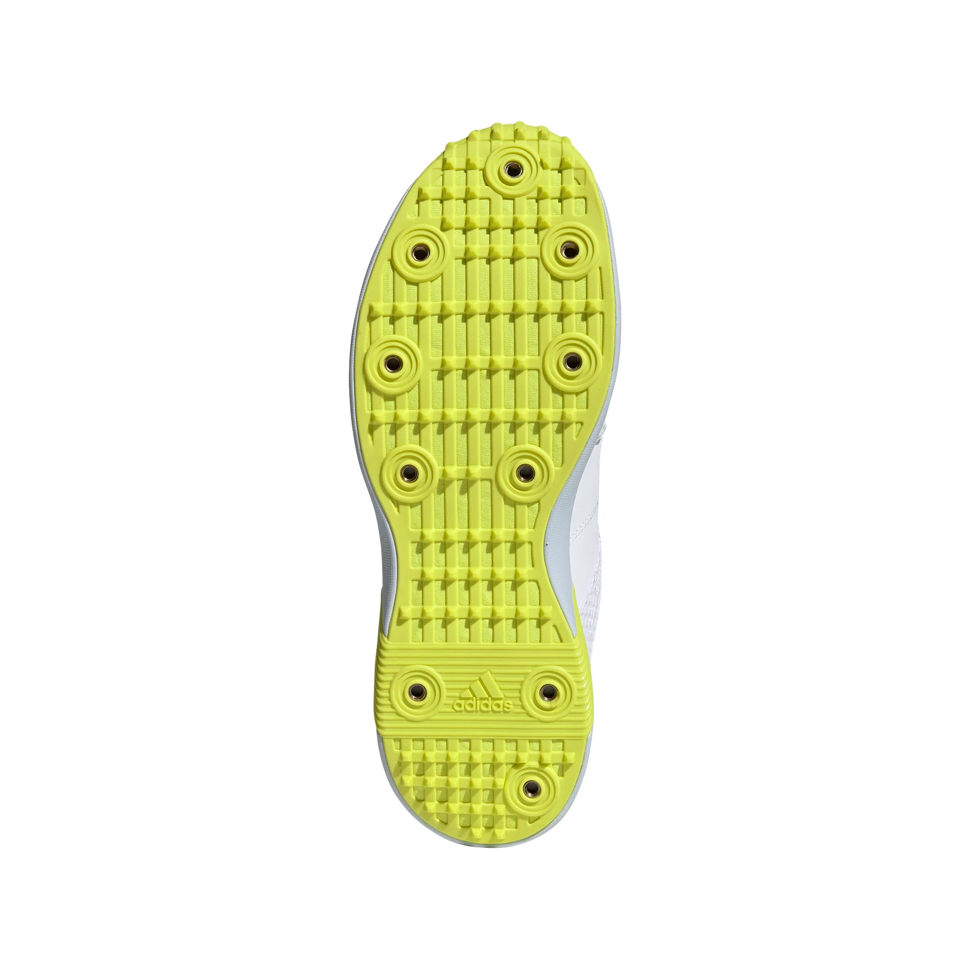 Adidas Adipower Vector MID White Yellow Cricket Shoes - Image 3