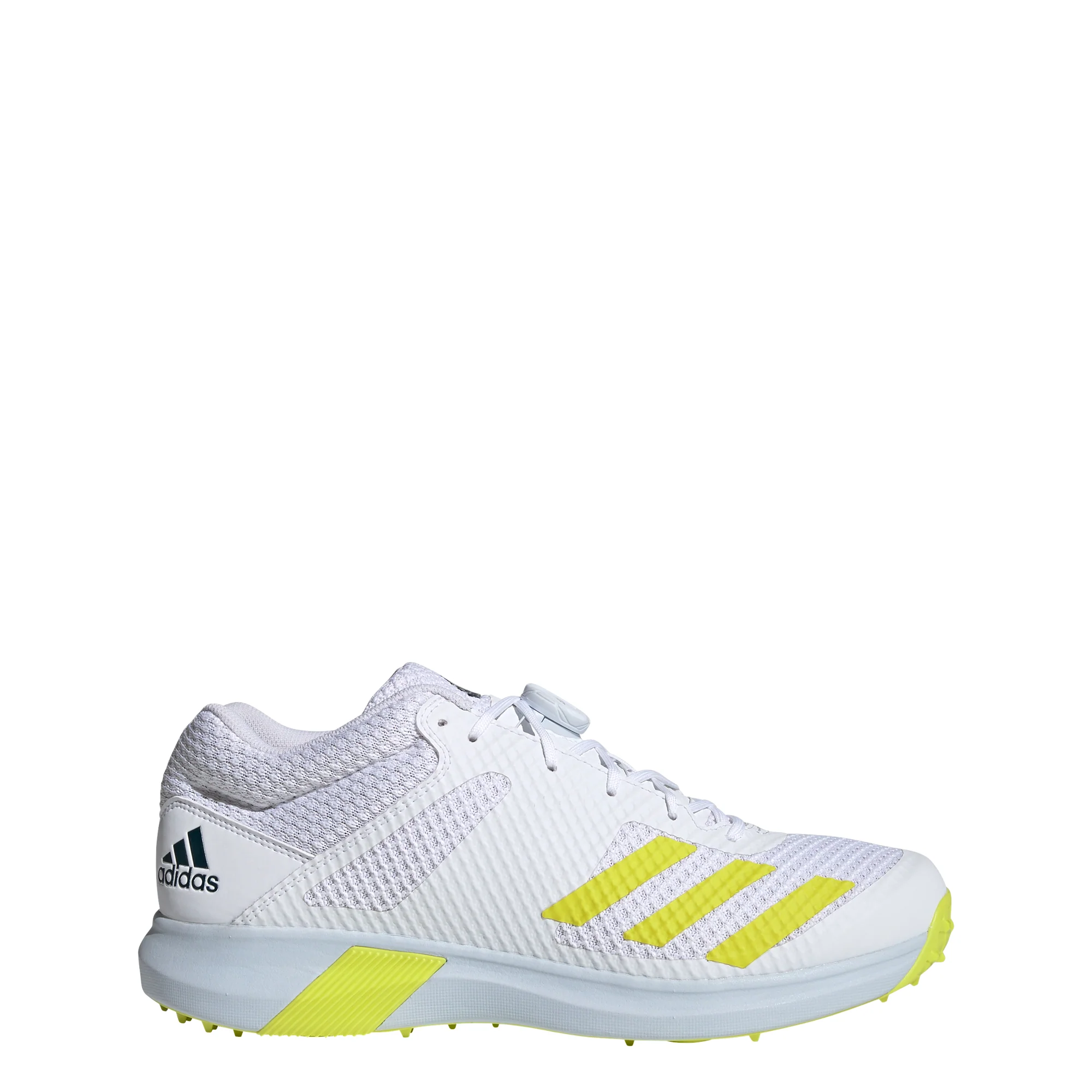 Adidas Adipower Vector MID White Yellow Cricket Shoes - Image 7