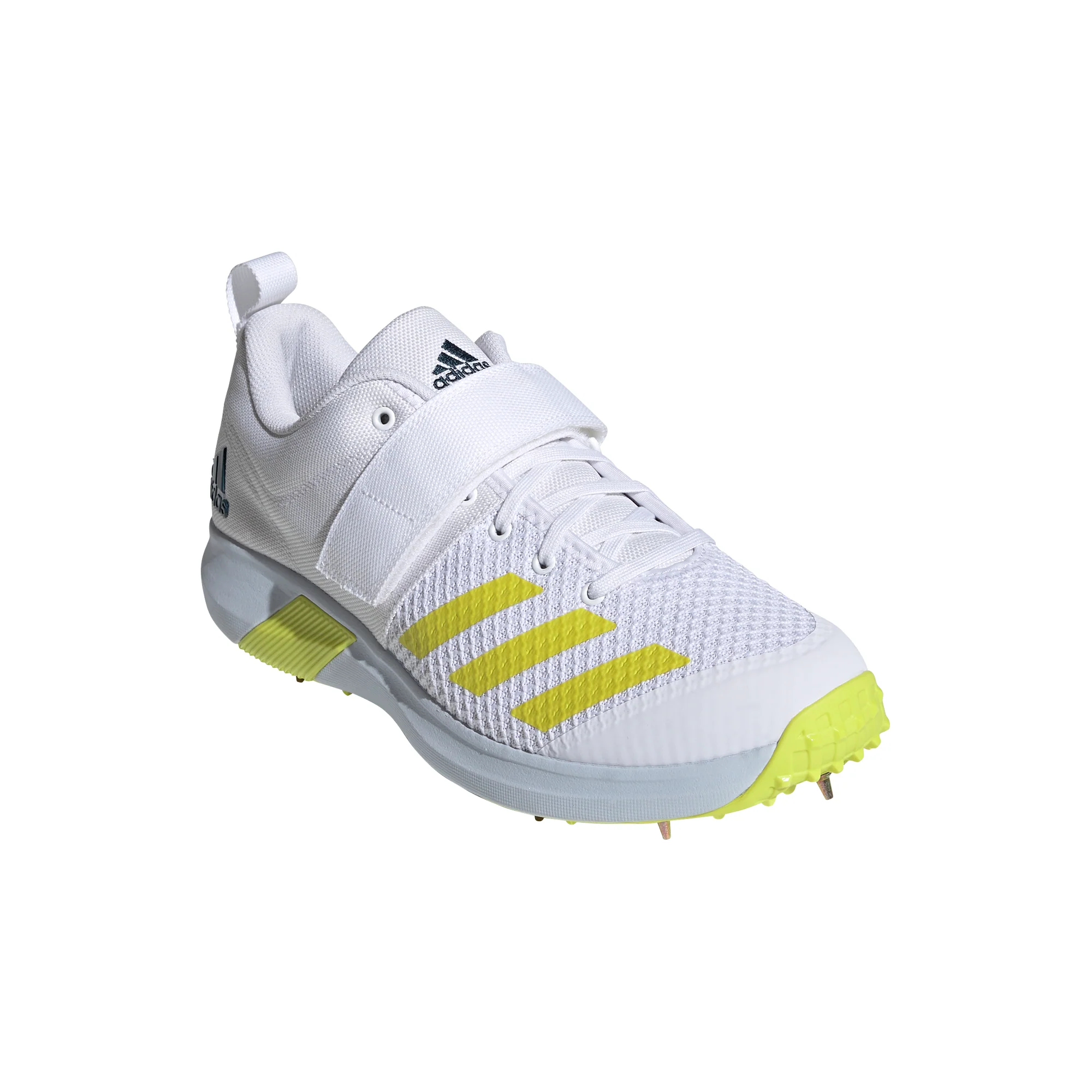 Adidas Adipower Vector White Yellow Cricket Shoes - Image 3