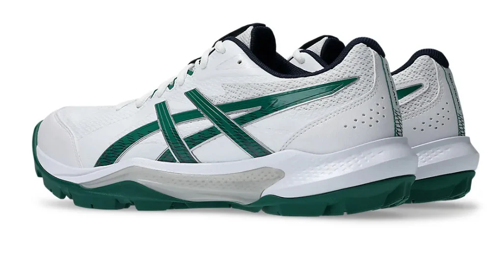 Asics Gel-Peake 3 (White/ Jasper Green) Cricket Shoes - Image 3