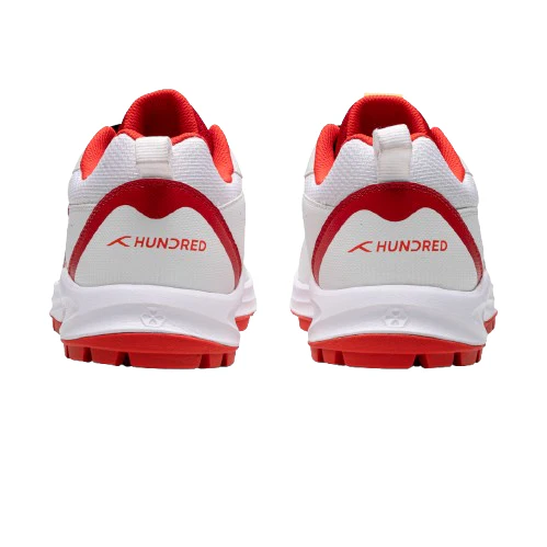 Hundred Hyper Drive Cricket Shoes (White/Red/Black) - Image 3