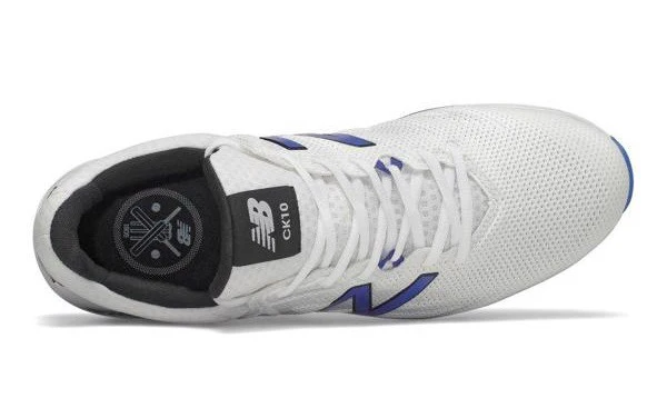New Balance CK 10 BL4 Cricket Shoes (White/Blue) - Image 3