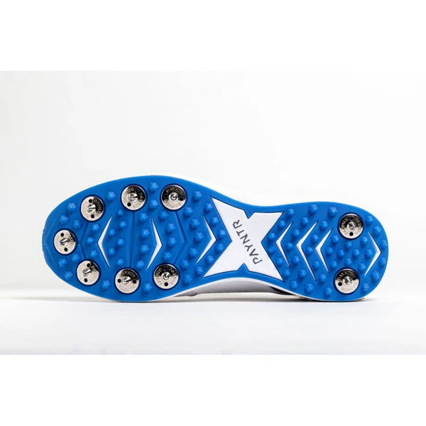 Payntr V SPIKE (White & Blue) Cricket Shoes - Image 3