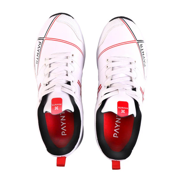 Payntr X Rubber Stud (White & Black) Cricket Shoes - Image 3
