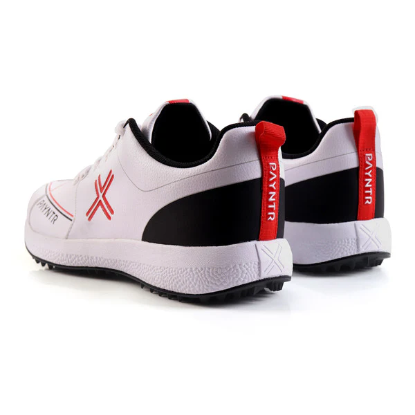 Payntr X Rubber Stud (White & Black) Cricket Shoes - Image 4