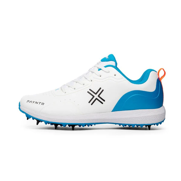 Payntr XPF-19 Batting Spike (White & Blue) Cricket Shoes - Image 2