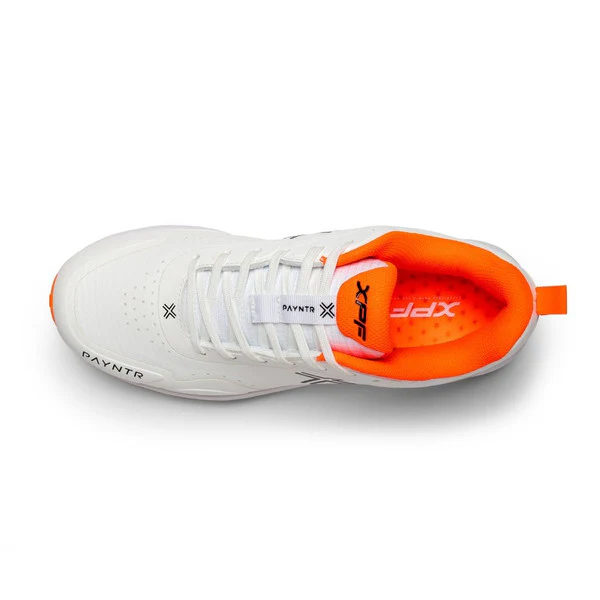 Payntr XPF-22 Batting Spike (White & Orange) Cricket Shoes - Image 4