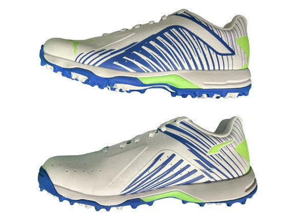 Puma 22 FH VK Rubber Cricket Shoes (White-Black-Bluemazing) - Image 10