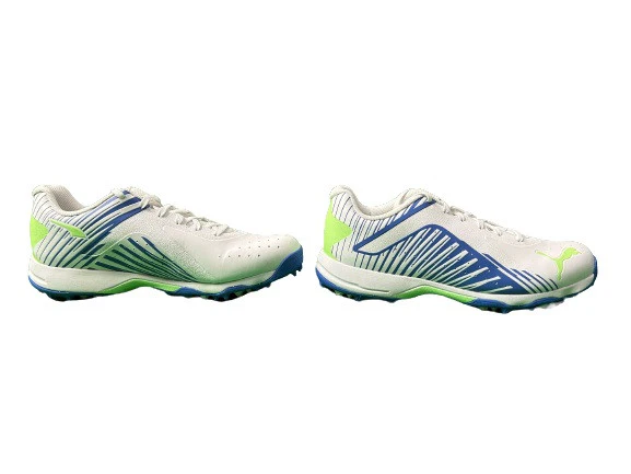 Puma 22 FH VK Rubber Cricket Shoes (White-Black-Bluemazing) - Image 3