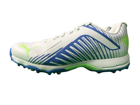 Puma 22 FH VK Rubber Cricket Shoes (White-Black-Bluemazing) - Image 4