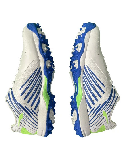 Puma 22 FH VK Rubber Cricket Shoes (White-Black-Bluemazing) - Image 5