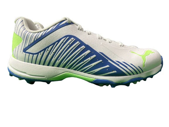 Puma 22 FH VK Rubber Cricket Shoes (White-Black-Bluemazing) - Image 6