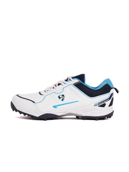 SG Club 5.0 Cricket Shoes- White/Navy/Teal - Image 3