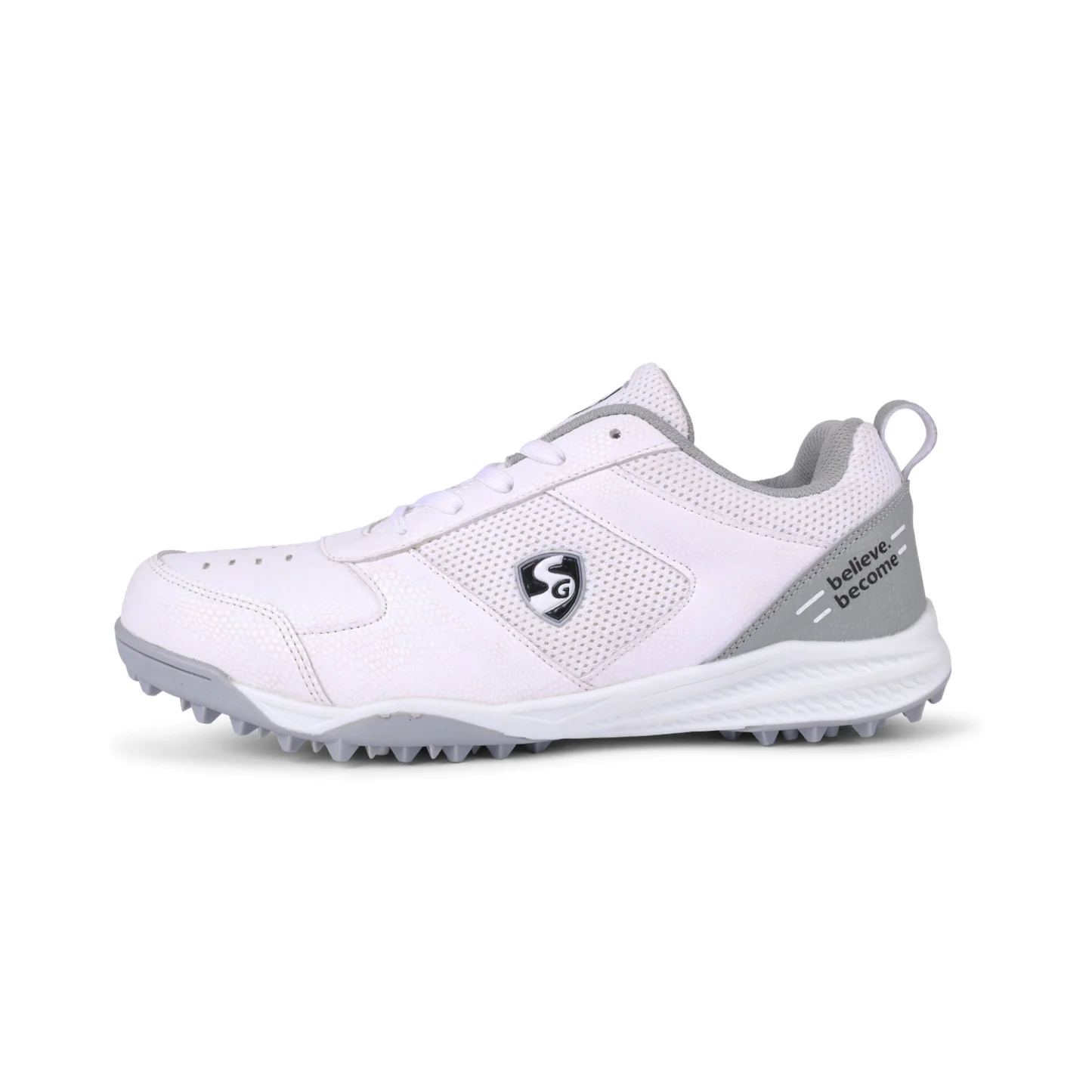 SG Fusion Cricket Shoes - Grey/White - Image 3