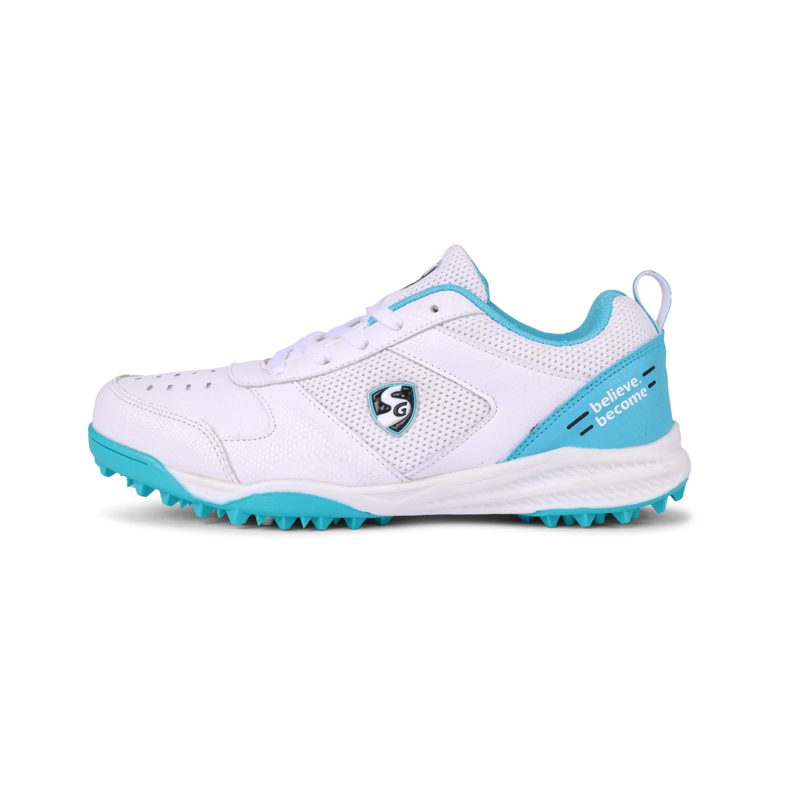 SG Fusion Cricket Shoes - Teal/White - Image 3
