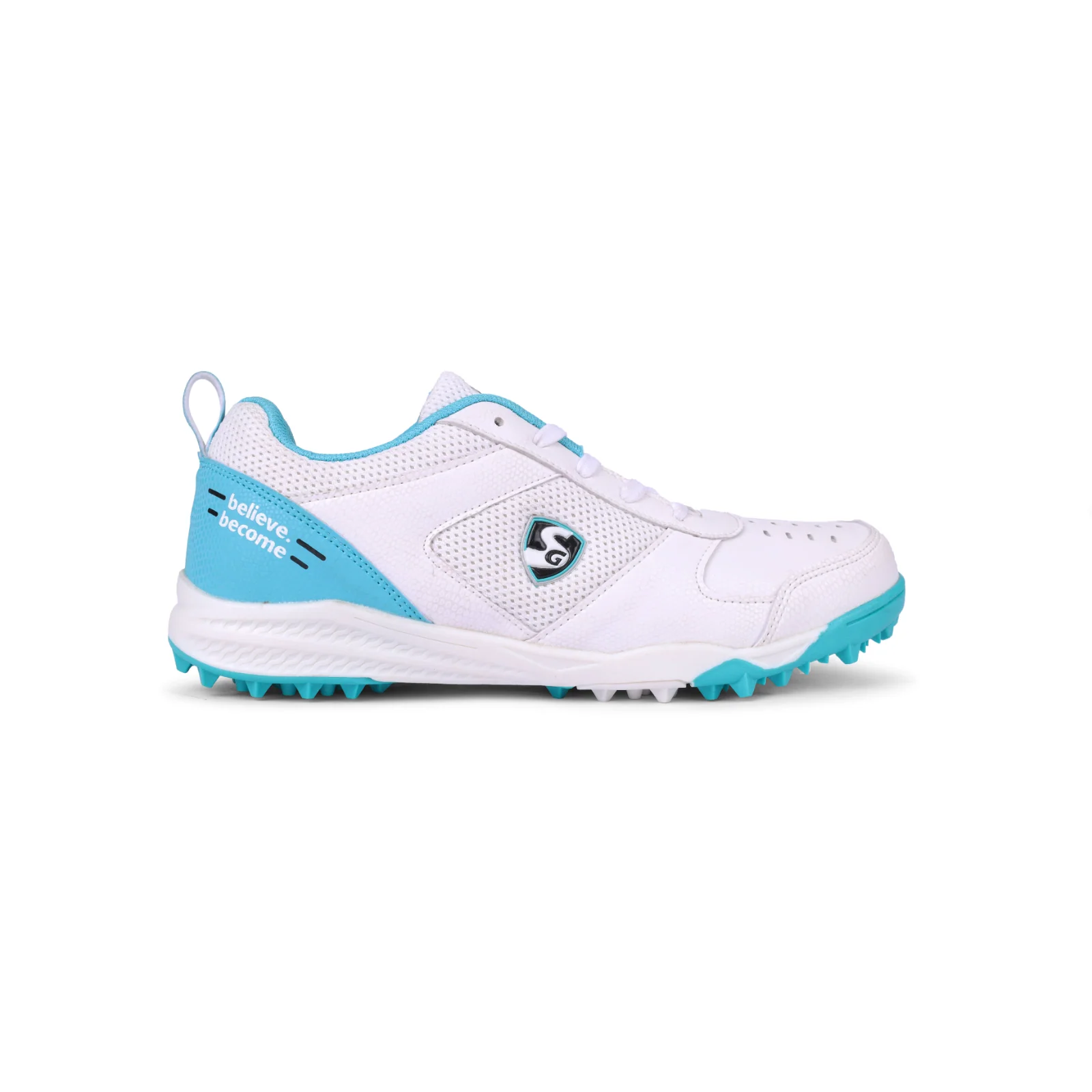 SG Fusion Cricket Shoes - Teal/White - Image 5