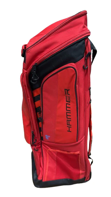 Hammer Black Edition Duffle Wheelie Cricket Bag - Red - Image 2