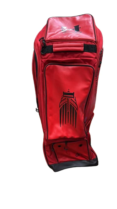 Hammer Black Edition Duffle Wheelie Cricket Bag - Red - Image 3