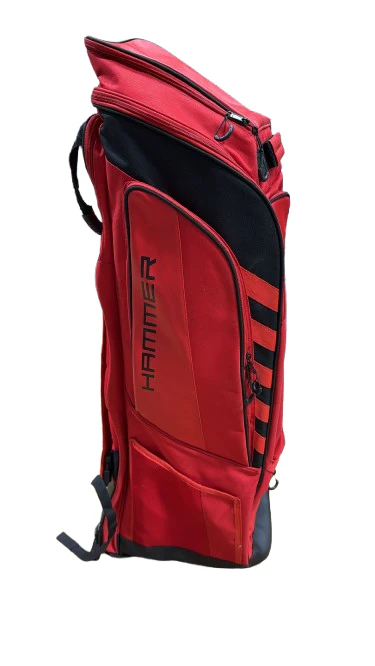 Hammer Black Edition Duffle Wheelie Cricket Bag - Red - Image 4