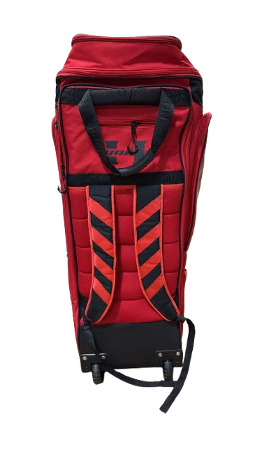Hammer Black Edition Duffle Wheelie Cricket Bag - Red - Image 5