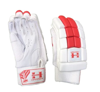 Hammer Junior Batting Gloves - White/Red - Image 2