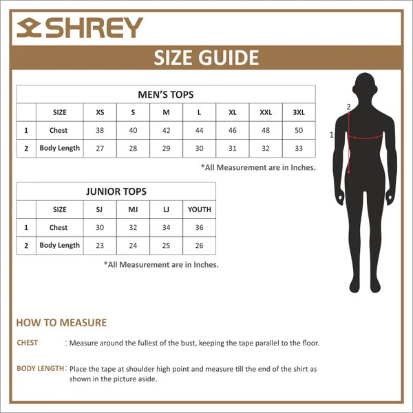 Shrey Cricket Match Shirt - JUNIOR (Off White - India Size) - Image 3