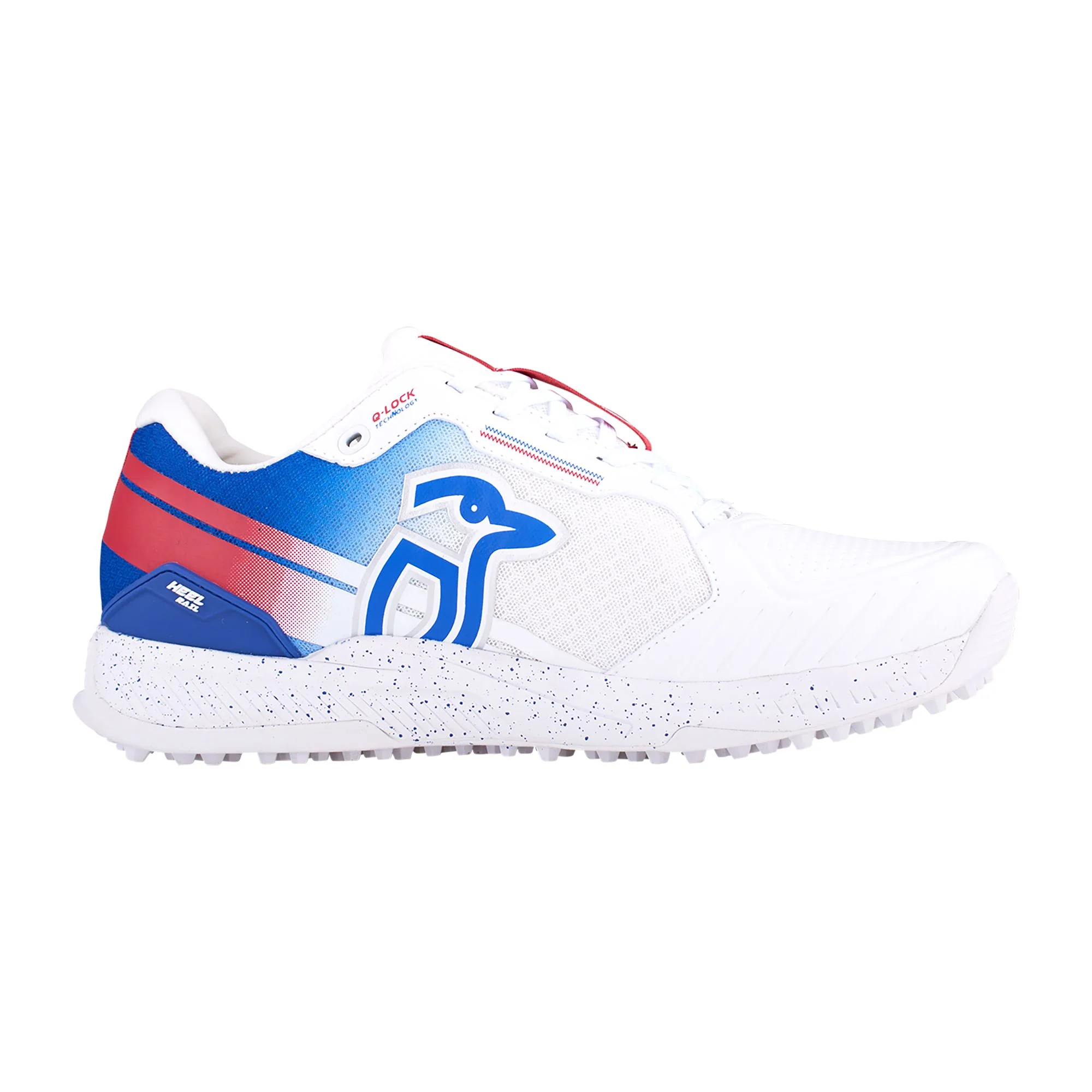 Kookaburra KC 1.0 Rubber Shoes - White/Blue/Red 2025 - Image 5