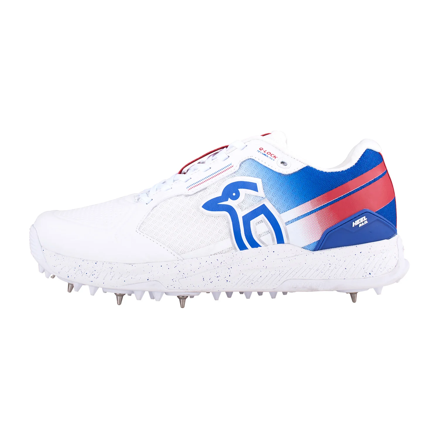 Kookaburra KC 1.0 Spike Shoes - White/Blue/Red - Image 4