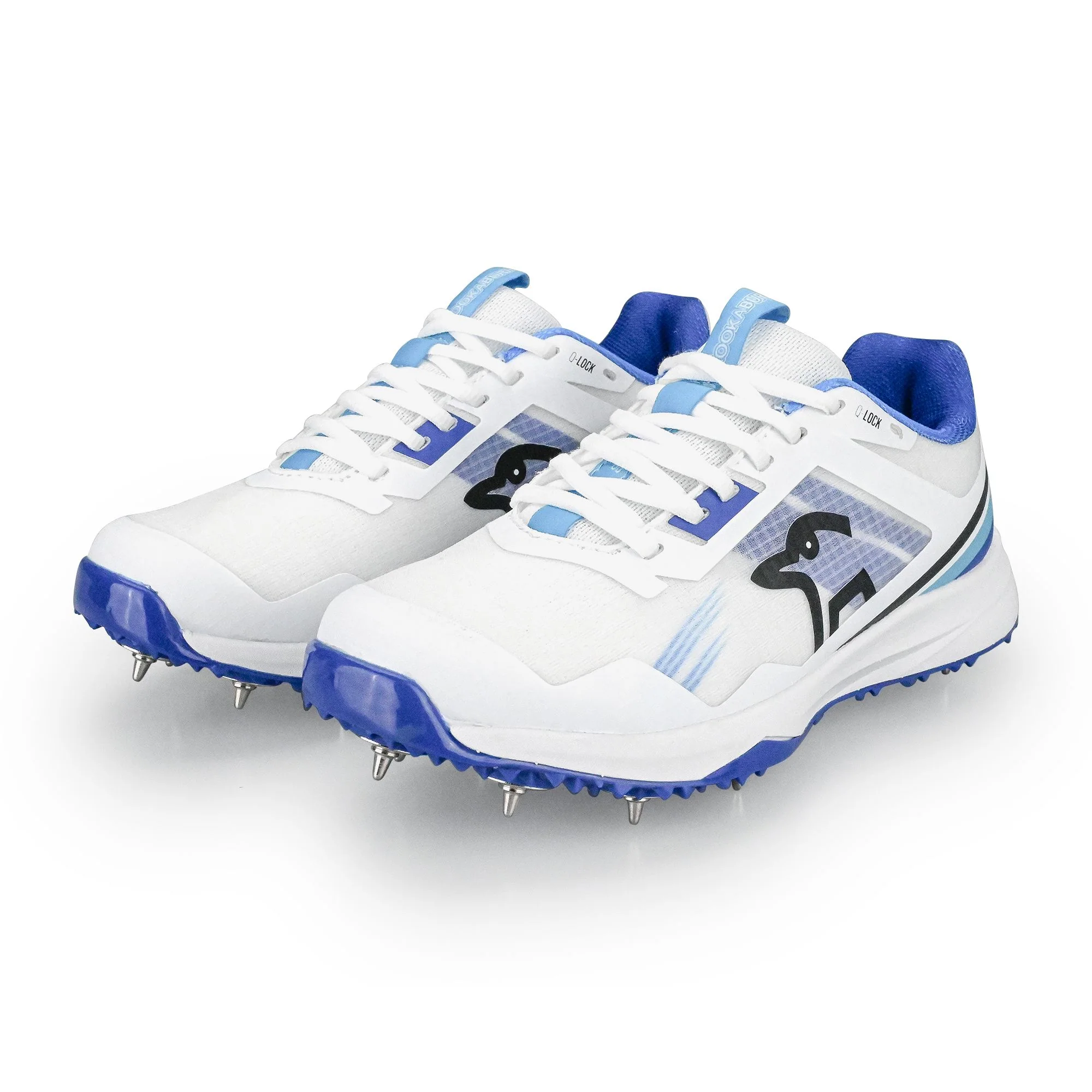 Kookaburra KC 2.0 Spike Shoes - White/Blue 2025 - Image 3