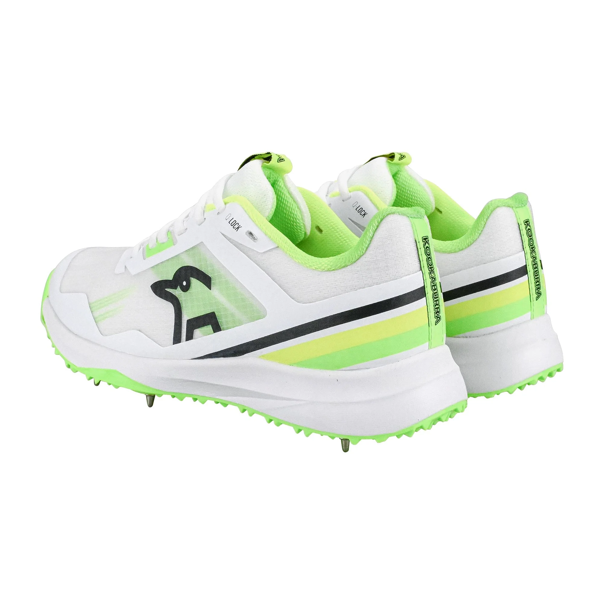 Kookaburra KC 2.0 Spike Shoes - White/Lime 2025 - Image 2
