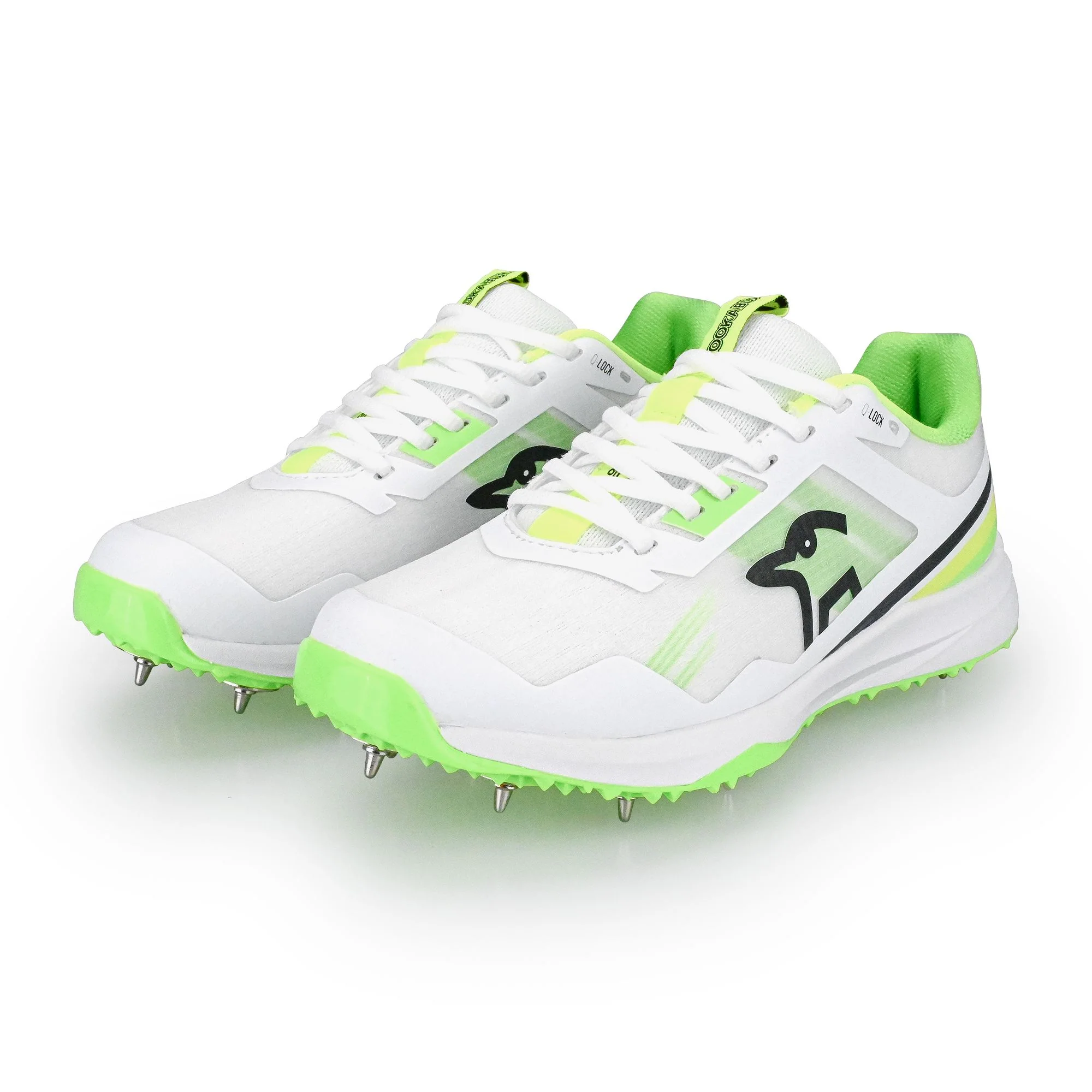 Kookaburra KC 2.0 Spike Shoes - White/Lime 2025 - Image 3