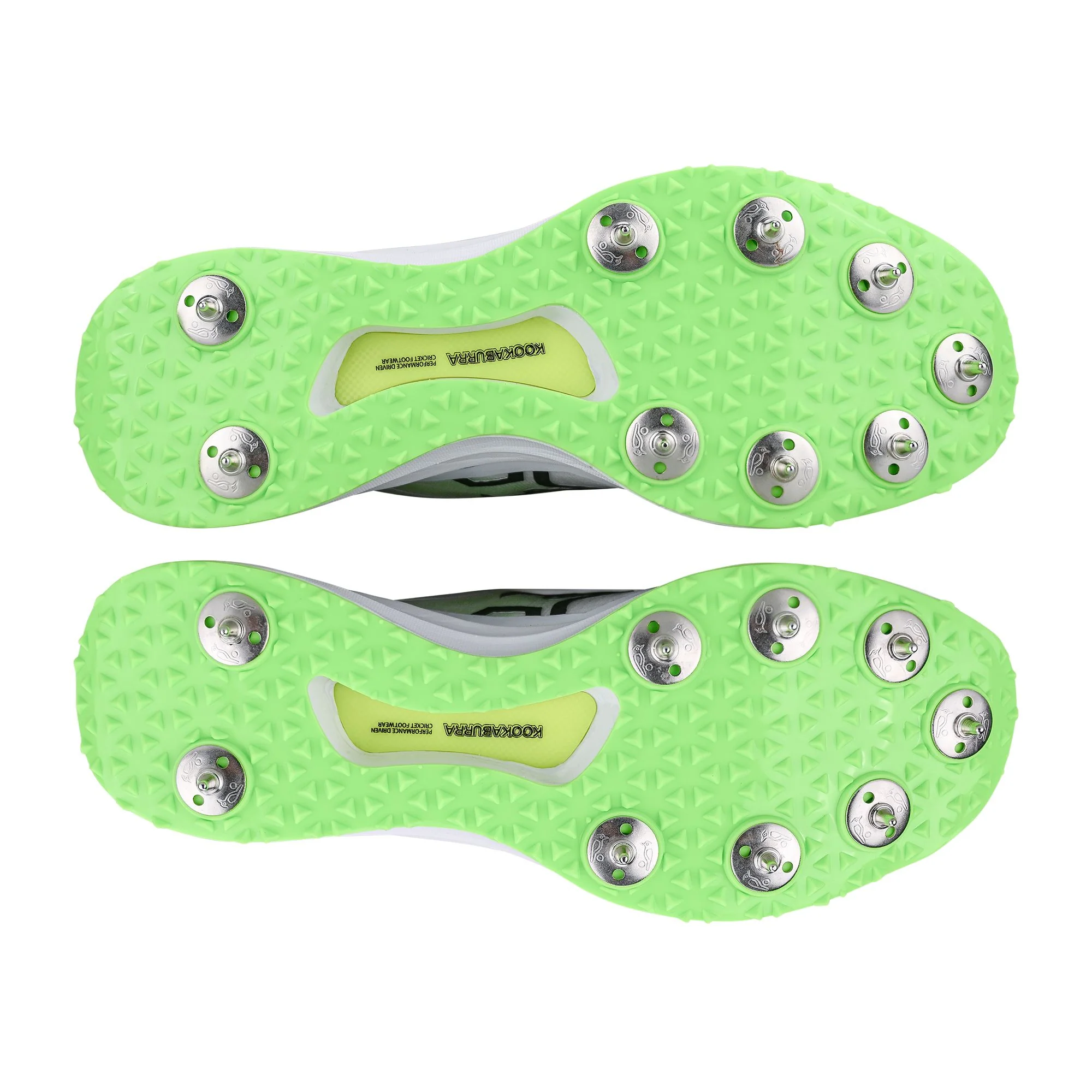 Kookaburra KC 2.0 Spike Shoes - White/Lime 2025 - Image 6